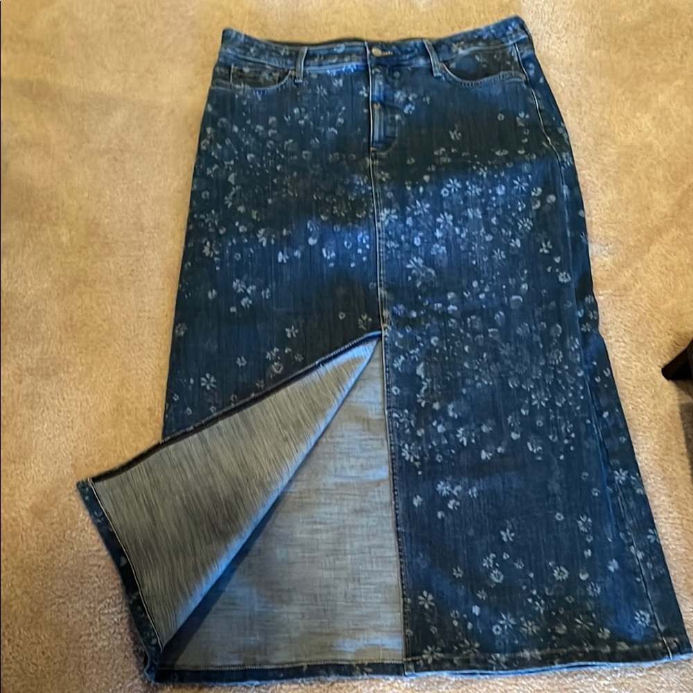 NYDJ Blue Denim Skirt